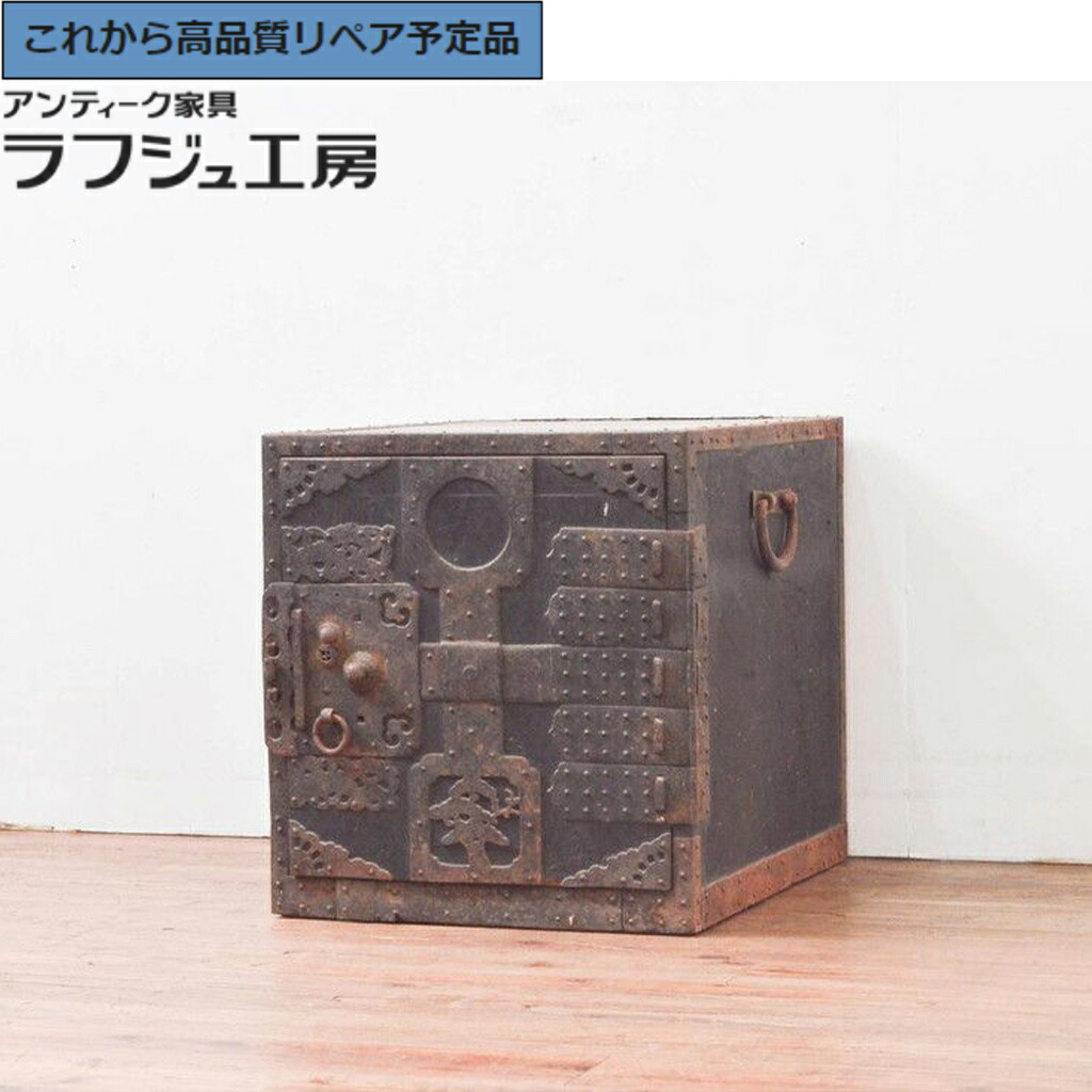 ★事前問合せ至要たる★ 和製アンティーク 掛け硯型船洋服箪笥 日本の首都期～明治期 r-076654