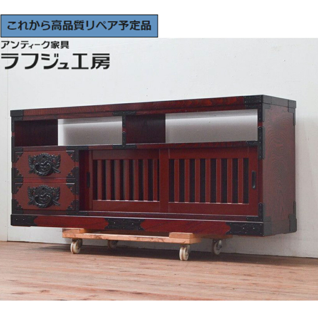 【中古】美品 ★事前問合せ至要たる★ テレビ受像機ゲーム盤 欅実業 仙台民芸洋服箪笥(仙台洋服箪笥) r-077600