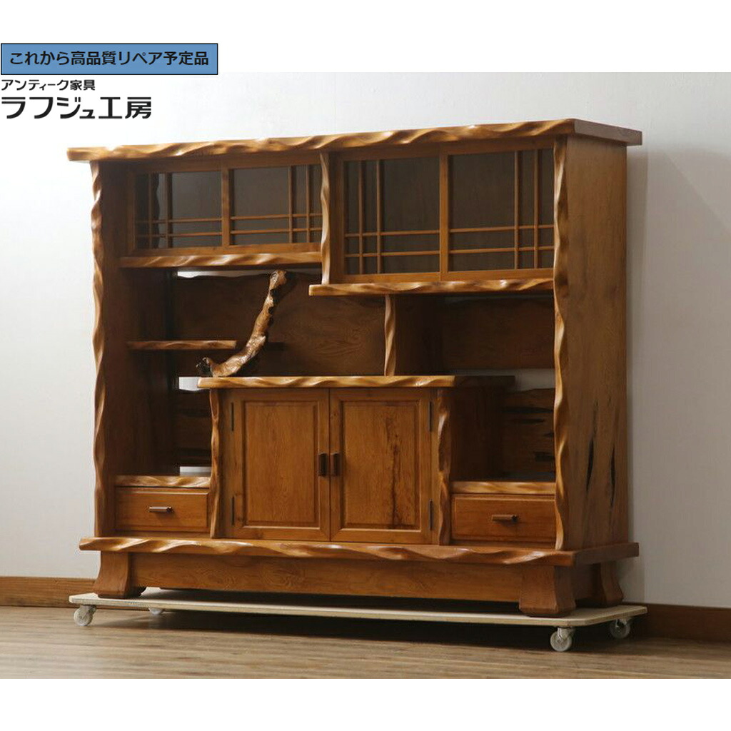 【中古】美品 ★事前問合せ必須★ 茶箪笥 漆塗り 屋久杉 r-077834｜ラフジュ工房 店 170,250円