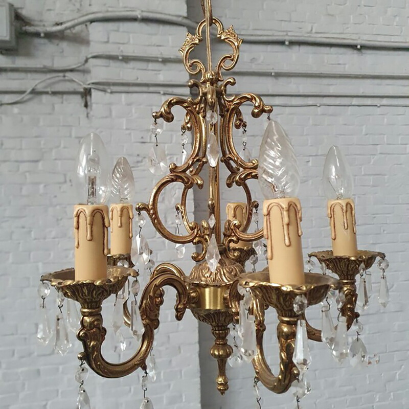 シャンデリア 天井照明 インテリア アンティーク ビンテージ 昭和レトロ 当時物 楽天市場】【中古】【送料無料】アンティーク シャンデリア | 天井照明