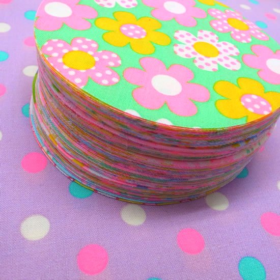 楽天市場】カラフル ハギレ 生地 Yo-Yo ヨーヨーキルト サークル