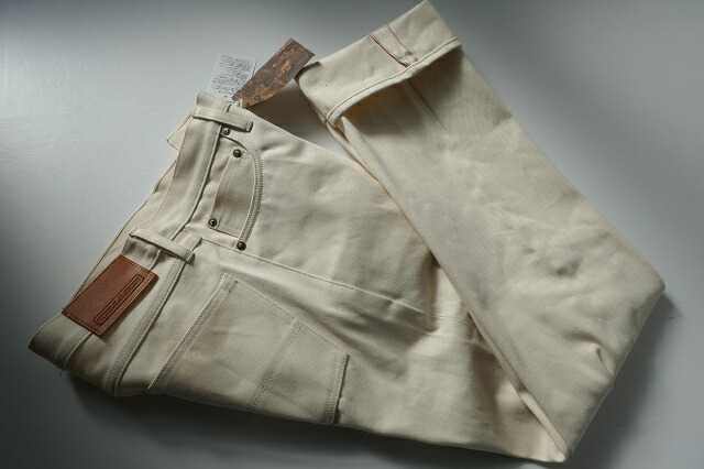 TELLASON【テラソン】 MODEL　ANKALA MID RISE Straight Leg　ECRU SLVEDGE DENIM /COL OFF WHITE/MADE IN ITALY FABRIC 13.75 OZ　COTTON 生機風オフホワイト5ポケットパンツ｜アントニオ洋服店
