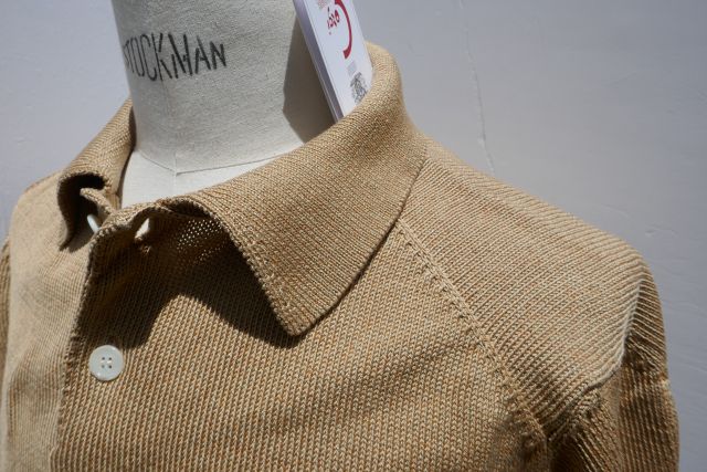 CORGI【コーギー】SPECIAL MODEL4179SHORTSLEEVE POLO MERC/COL Coffee×Camel/伊製MERCLIZED COTTONマーセライズドコットン遣りくちお手てひな形製点火装置赤銅色×駱駝MIXメランジサドルショルダー半袖編み物ポロ