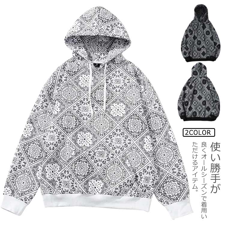 楽天市場】パーカー メンズ 花柄 春 ジップパーカー 長袖 カットソー