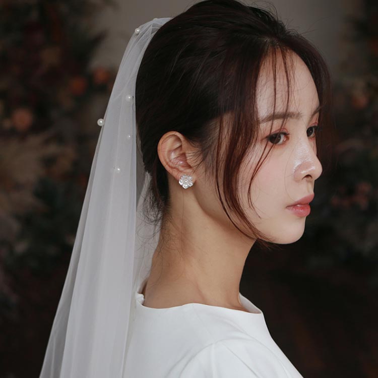 市場 ウエディングベール 腰丈 結婚式ベール ショート パール コーム付き チュールベール ショートベール ウエディング ベール ブライダル