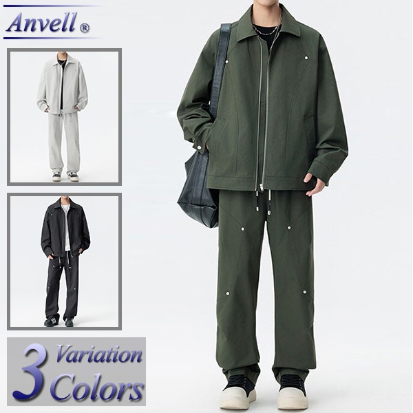 【SALE】セットアップ メンズ ジップアップ 長袖 春 秋 冬 上下 仕掛ける 流汗 プルオーバー ブランド名 運動競技 心地好い 御部屋着 一般受け 今めかしい 馬鹿でかい大きさ