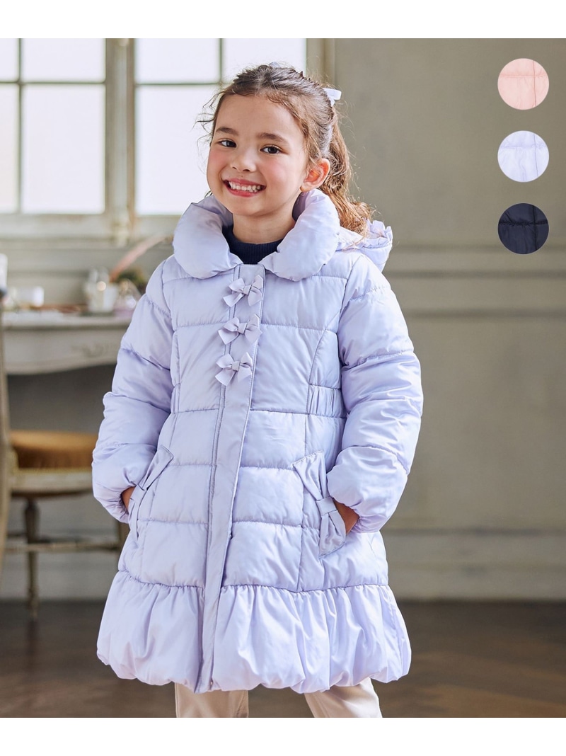 【SALE／30%OFF】【フード取り外し/洗濯機可能】Aラインコート ANY KIDS エニィ ジャケット・アウター ダウンジャケット・ダウンベスト ピンク ブルー ネイビー【RBA_E】【送料無料】[ Fashion]