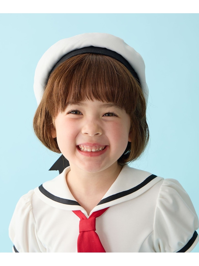 【カードキャプターさくら*any FAM】友枝小学校 制服帽子風 ベレー帽 any FAM KIDS エニィファム 帽子 ハンチング・ベレー帽 ホワイト【送料無料】[Rakuten Fashion]画像