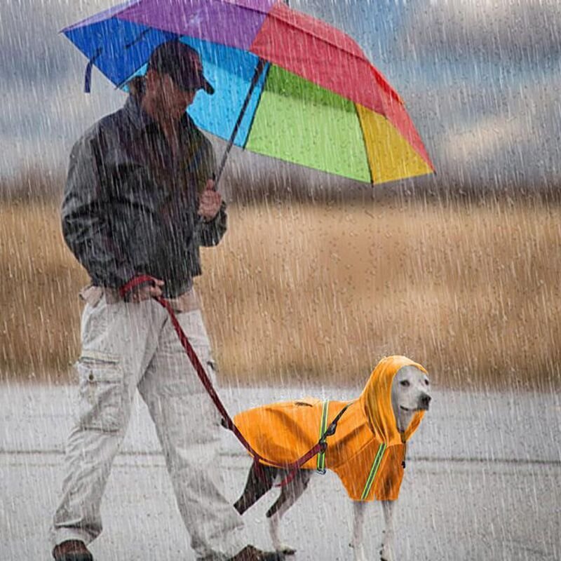 犬 スポーティー 雨具 犬の服 着せやすい かわいい ポンチョ 中型犬 防水 レインコート 犬用 ドッグウェア 反射テープ 撥水 犬 雨の日｜Any Kids Kind