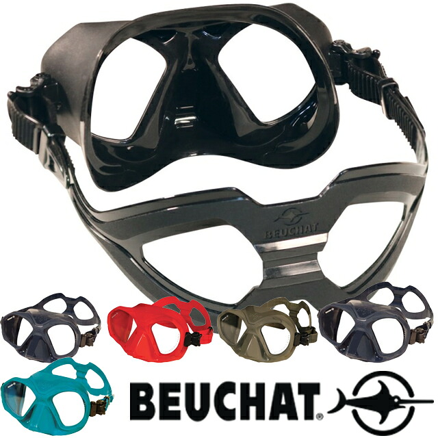 BEUCHAT SHARK ブッシャ ブッシャー ダイビング マスクフリーダイビング スピアフィッシング シリコンマスク 2眼マスクスキンダイビング 素潜り｜GOOD TIME