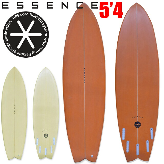 新品格安ESSENCE ショートボード ブラックフィッシュ5’2フィン付き 54fish01.jpg