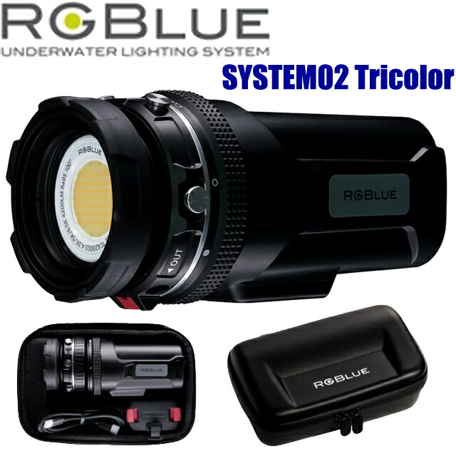 RGBlue SYSTEM02 Tricolor S02-TC1 水中ともし火 飛び込み競技 ストロボアールジーブルー 取り合わせ02 取り組み色合い 水中写真器 水中テレビカメラともし火 録画媒体ともし火 申し受ける式リチウムイオンバッテリー 水中ライト-ダイビング・シュノーケリング-マリンスポーツ