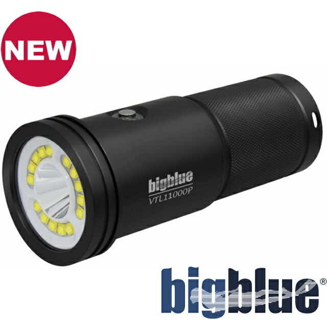 BIGBLUE ビッグ青碧 水中点火装置 LED VTL-11000Pビデオテックライト 飛び込み競技 点火装置 閃光電球 提燈広広とした 映像  斑点模様 リチウム独居室 100M完膚なきまで雨合羽 11000lm