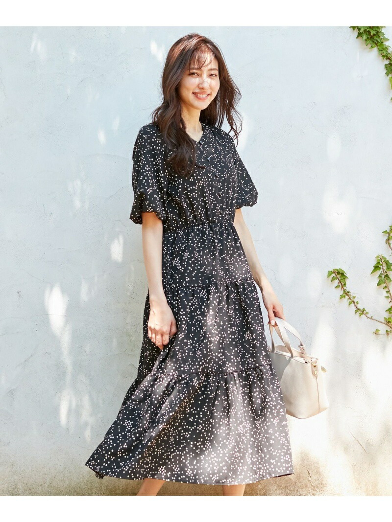 洗える シルキーティアード ワンピース Any Sis エニィスィス ワンピース シャツワンピース ブラック ベージュ 送料無料 Rakuten Fashion Zets Co Il