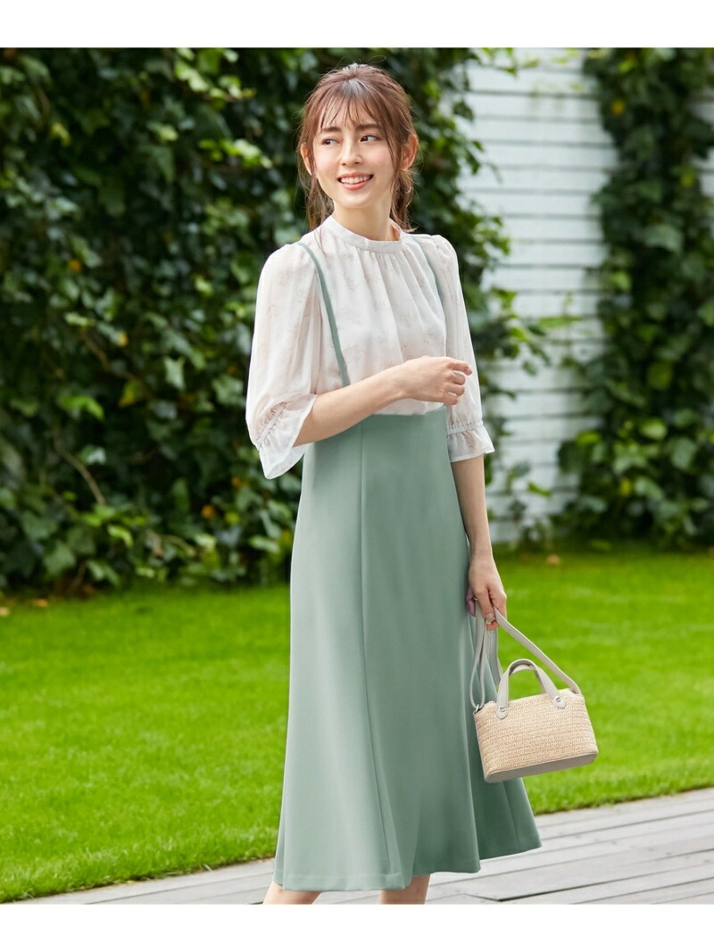 楽天市場 Rakuten Fashion Sale 50 Off 2set サスペンダー付きマーメイドスカートセットワンピース Any Sis エニィスィス ワンピース ワンピースその他 グリーン ブラック ベージュ Rba E 送料無料 Any Sis