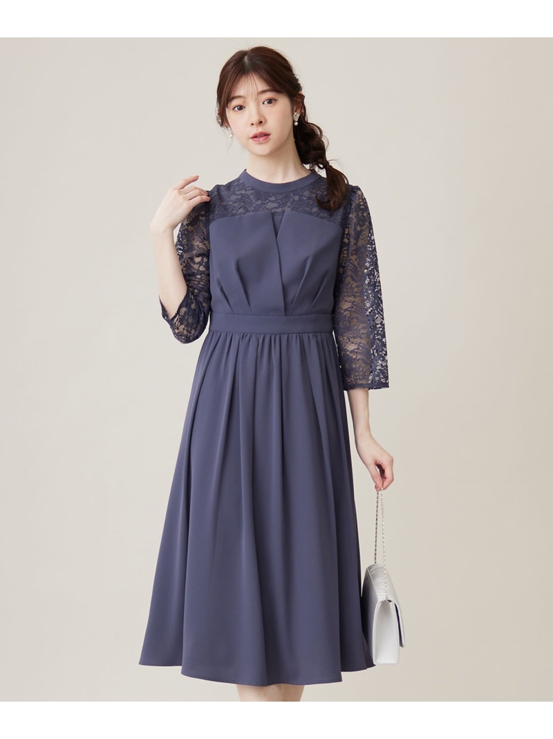 楽天市場】【SALE／50%OFF】【洗える】プリーツMIXレース ドレス