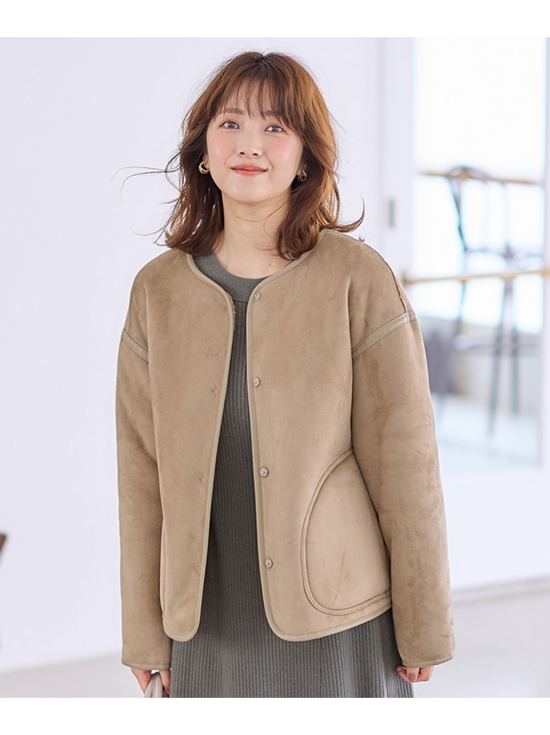 any SiS　ファインウールモッサ ノーカラーコート ファインウールモッサ ノーカラーコート / any SiS L