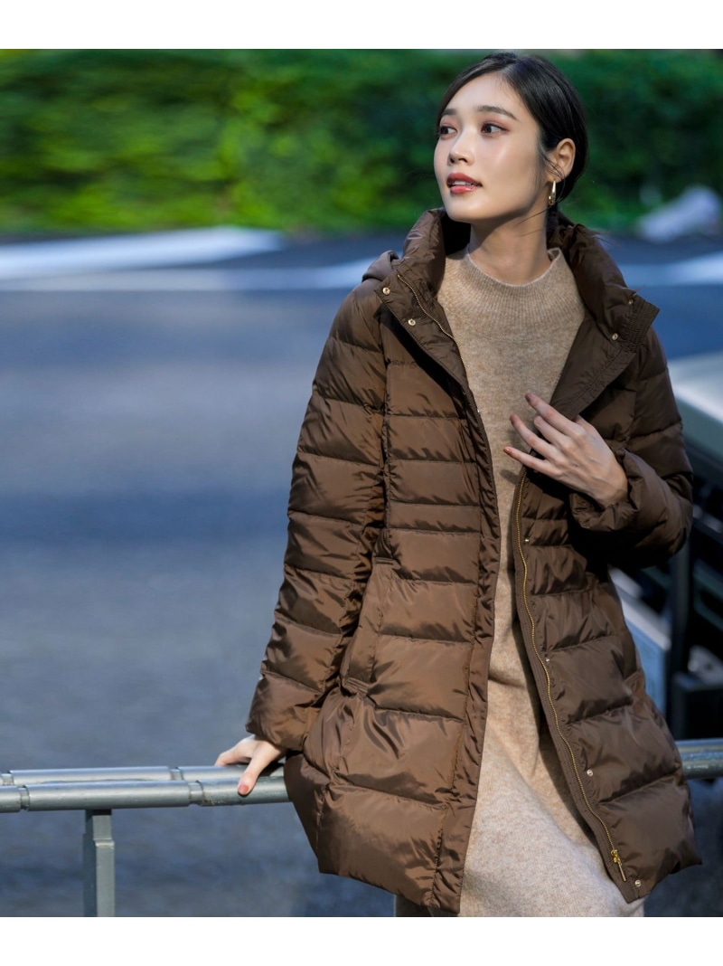 【SALE／30%OFF】【2WAY】シルキータフタロング ダウン ANY SIS S エニィスィス ジャケット・アウター ダウンジャケット・ダウンベスト ブラック グレー ブラウン【RBA_E】【送料無料】[ Fashion]