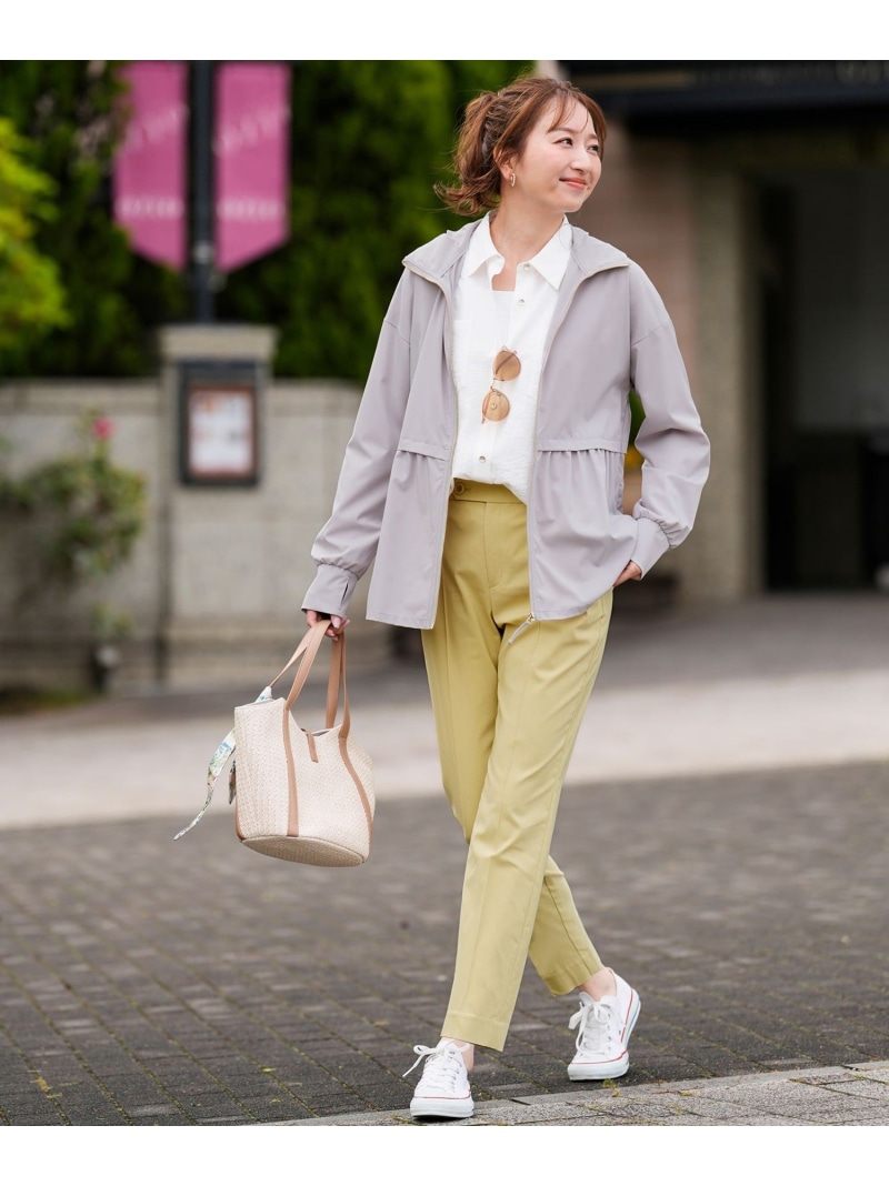 エアリーストレッチ テーパードパンツ ANY SIS L エニィスィス パンツ その他のパンツ イエロー ブルー ネイビー ベージュ ホワイト グレー【送料無料】[ Fashion]