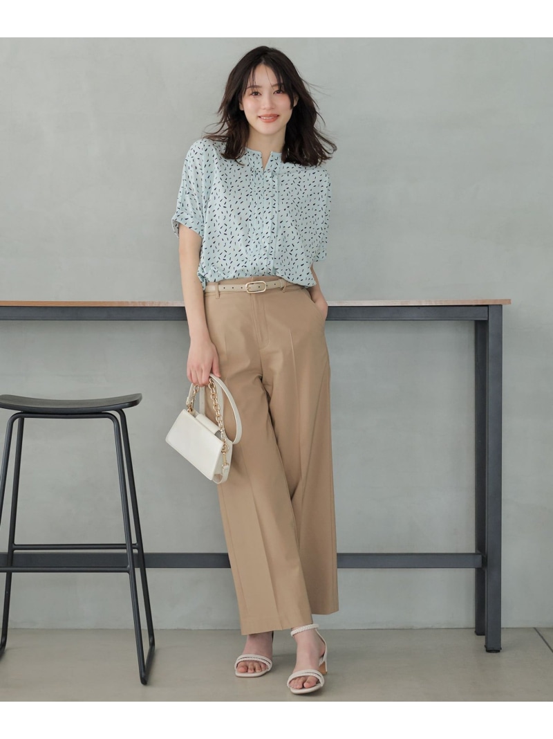 エアリーストレッチ ワイドパンツ ANY SIS S エニィスィス パンツ その他のパンツ ネイビー グレー ブルー ベージュ ホワイト【送料無料】[ Fashion]