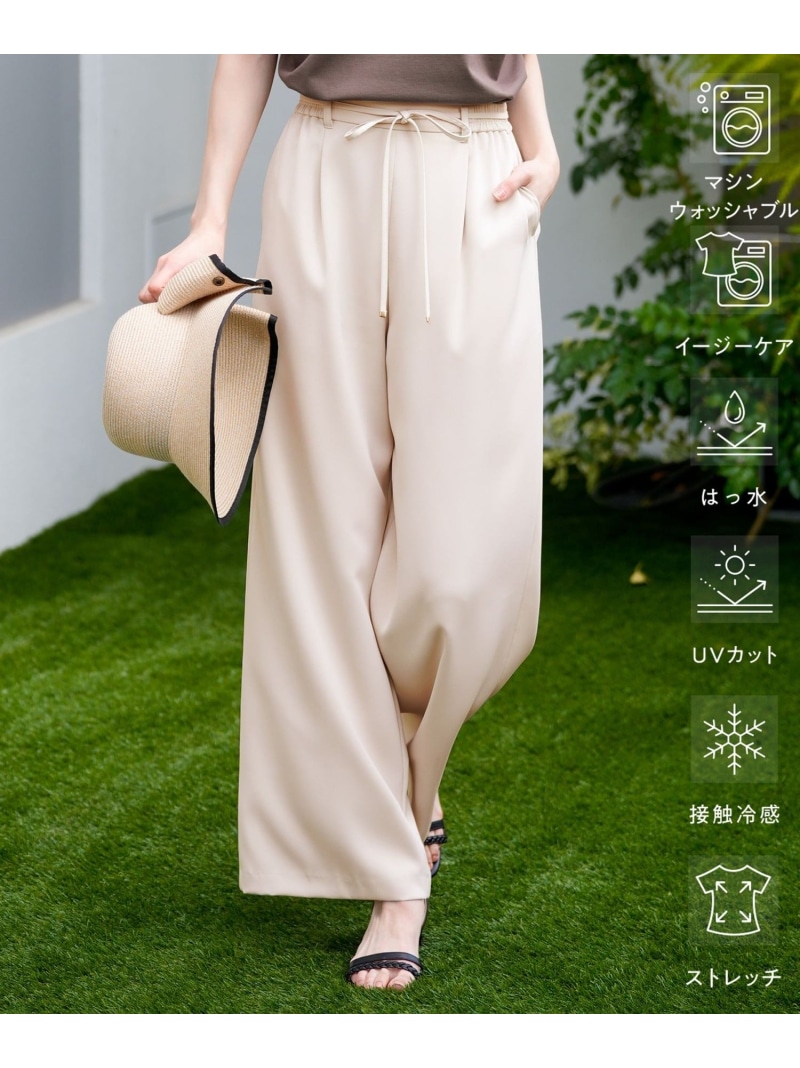 ベルトセットイージー ワイドパンツ ANY SIS S エニィスィス パンツ その他のパンツ ホワイト ブラック【送料無料】[ Fashion]