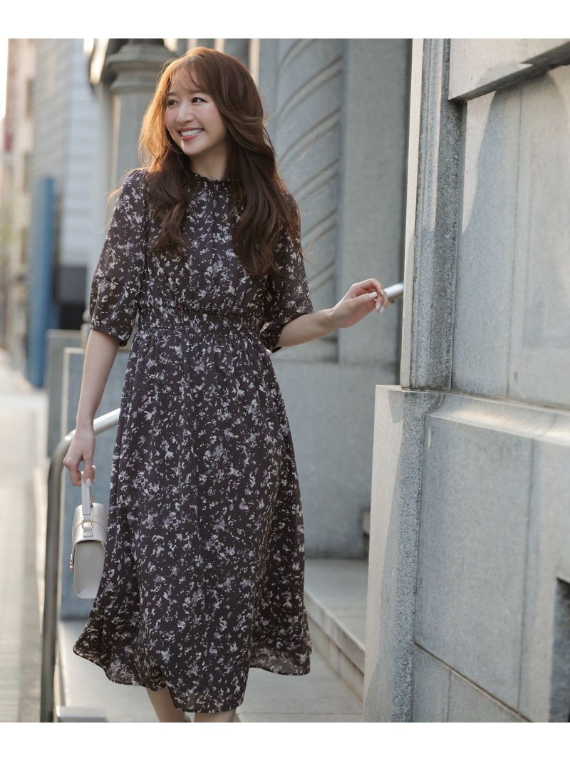 シアーシャーリング ワンピース ANY SIS エニィスィス ワンピース・ドレス ワンピース ブラック ネイビー【送料無料】[ Fashion]