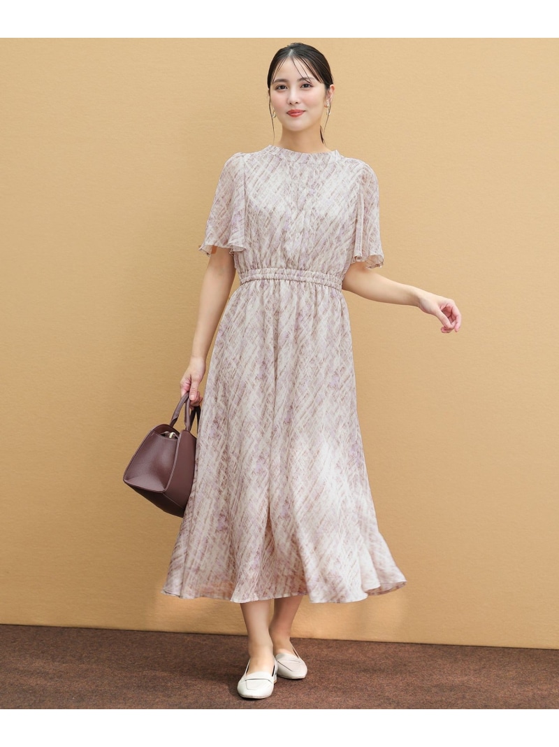 ダイヤ柄 ワンピース ANY SIS S エニィスィス ワンピース・ドレス ワンピース ベージュ【送料無料】[ Fashion]｜ANY SIS