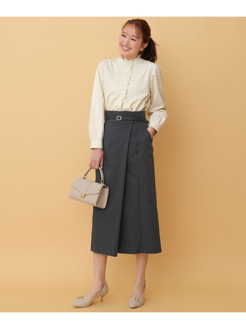 ツイステッドクリアチノ スカート ANY SIS S エニィスィス スカート ロング・マキシスカート ベージュ【送料無料】[ Fashion]