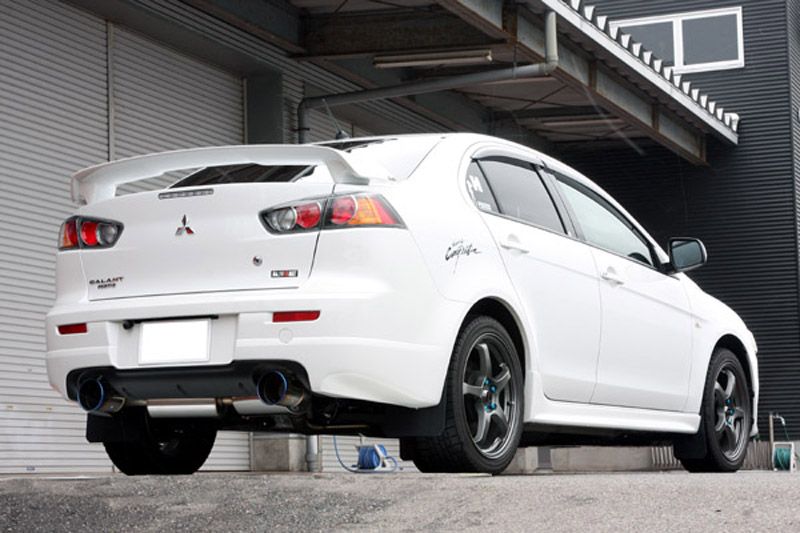 GP SPORTS ジーピースポーツ EXAS EVO Tune マフラー 250141S ギャランフォルティス ラリーアート CY4A『触媒後交換タイプ』『JASMA認定 車検対応』オールステンレス&チタンテールマフラー
