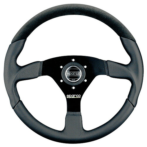 正規品 sparco スパルコ ステアリング L505 350mm ブラックスエード・ブラックスポーク 015TL522TUV｜エニタイム