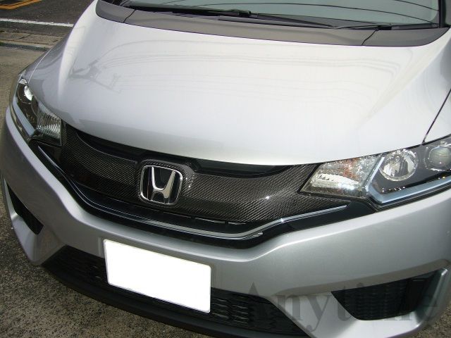 VISION リアルカーボン フロントグリルカバー HONDA フィット3 GK3.4/フィットハイブリッド GP5.6 テクニカスポーツ