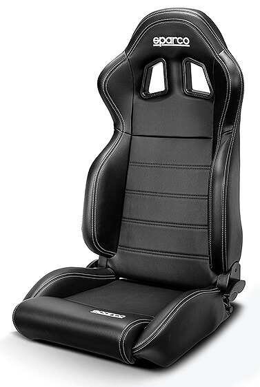 正規品 sparco スパルコ R100J SKY ブラックレザー + シートレールセット デミオ (LDA-DJ5FS) 車検基準準拠モデル 道路運送車両の保安基準に準拠する日本向けモデル
