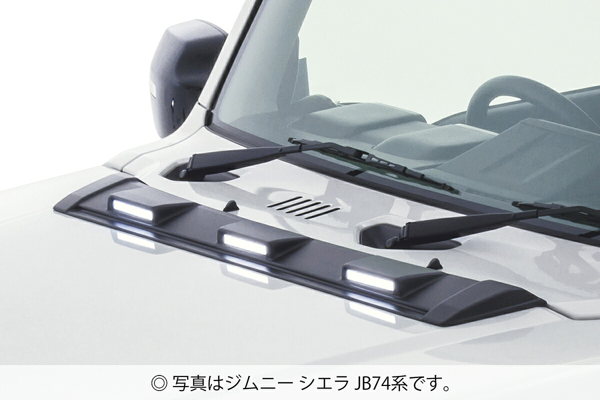 JAOS ジャオス ボンネットディフレクター 塗装品 マットブラック ジムニー JB64系 B036513MB ※特殊送料注意 40,040円