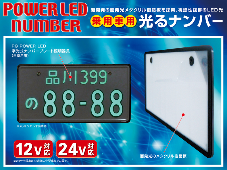 POOPEE 字光式LEDナンバープレートLED 電光式 ナンバー プレート IP67