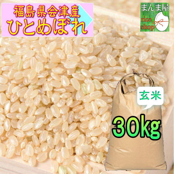 コンビニ受取対応商品 米 ひとめぼれ 30kg 玄米 福島県産 お米 2年産 会津産 一等 令和2年福島県会津産ひとめぼれ玄米30kg Rcp 海外正規品 Elanguageworld Com