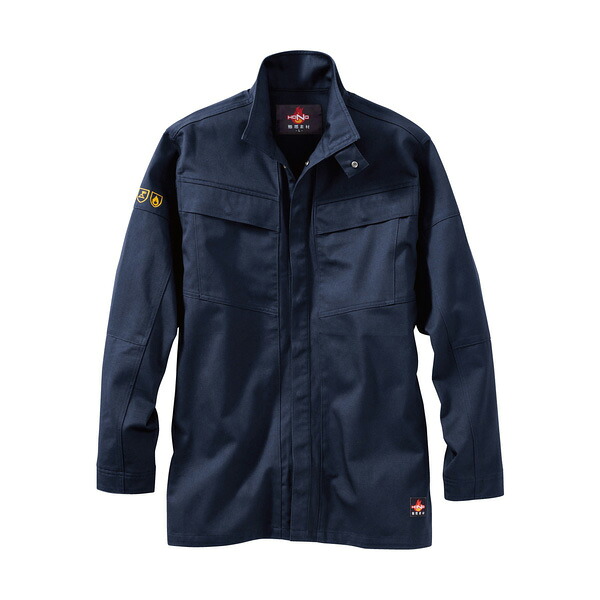 HONO 難燃シャツ L ネイビー 4407-L-1｜安全モール 店