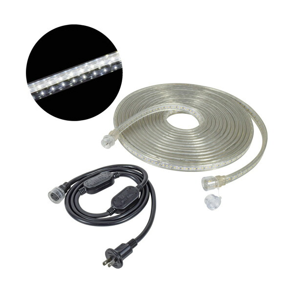 NICHIDO 帯状LED照明 LEDコネクトライン 両面発光 10m 白 シリコンタイプ LECS-R10LA-W｜安全モール 店