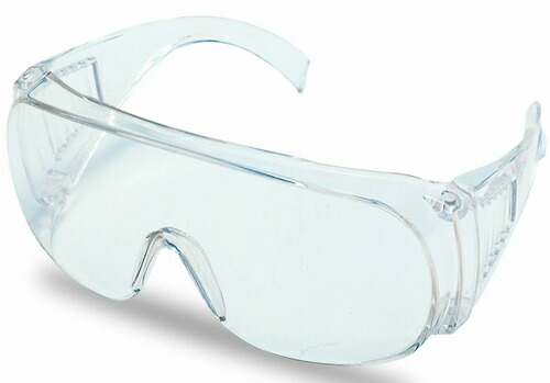 理研化学　作業用　ゴグル　保護メガネ　透明　メガネ　併用　防塵　RS-04