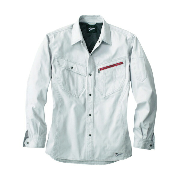 Jawin ナガソデシャツ Lサイズ シルバー 51904-036-L