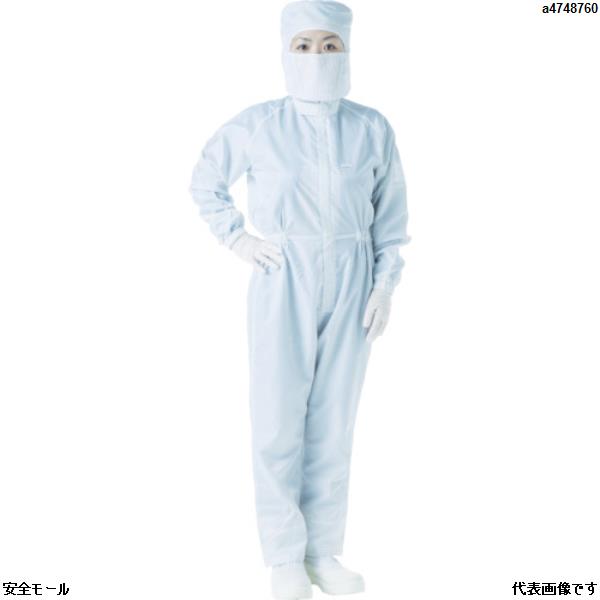 TRUSCO 制電糸グリッド仕様フード付つなぎ服 ホワイト 3L　TCOGFW3L　1着｜安全モール 店