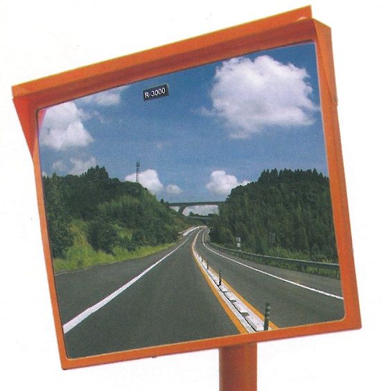 角型カーブミラー　６００×８００ アクリル製 広角　道路反射鏡 設置基準合格品 ナック・ケイ・エス【大型商品・個人宅配送不可/代引き不可】