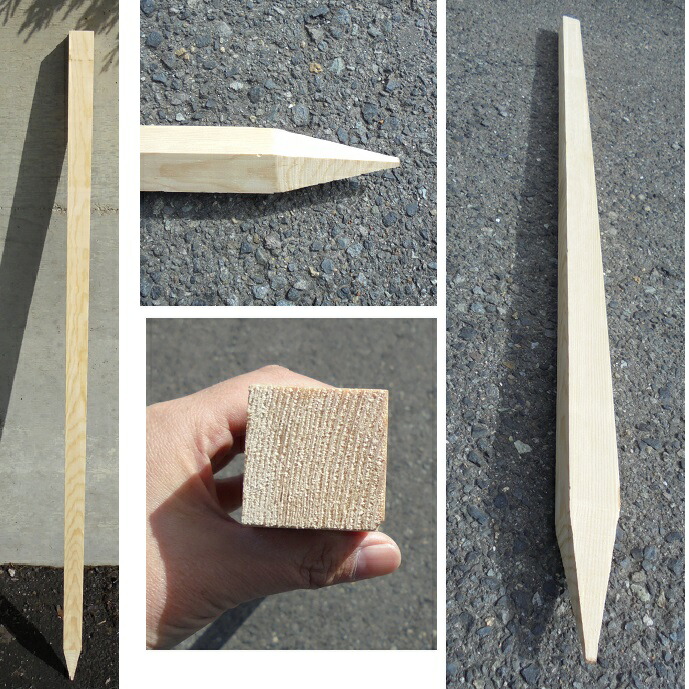 楽天市場 木製支柱 立て札看板 案内板用 木杭 大 安全 サイン8