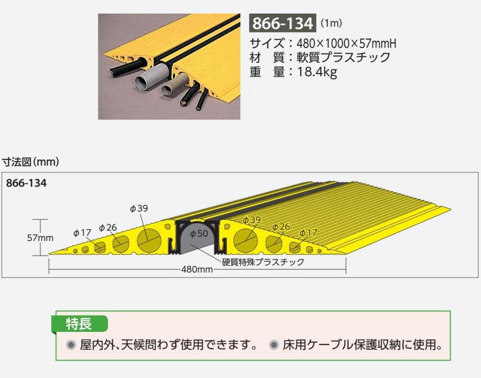 マルチトラプロテクター φ50粍納める 866-134【大型商いもの・人間宅送りとどける不可】