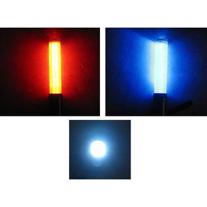 閃光電球バトン  赤点滅と青の点滅 先っちょ白LED点灯 パウダーコンパクト手合い
