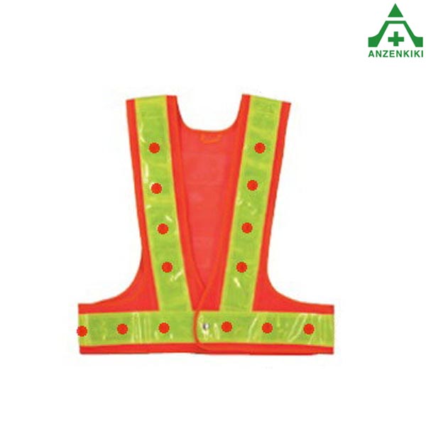 夜光ベスト赤色LED 前照灯付き 夜光ベスト赤色LED 前照灯付き