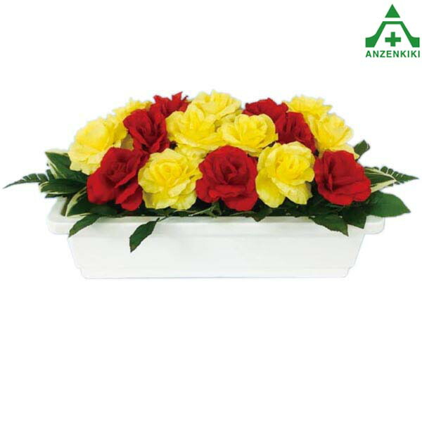 楽天市場 造花プランター バラ 935 021 赤 黄 メーカー直送 代引き決済不可 イメージアップ 工事現場 フラワープランター フェイクグリーン 店舗装飾 薔薇 安全保安用品専門 安全機器 株