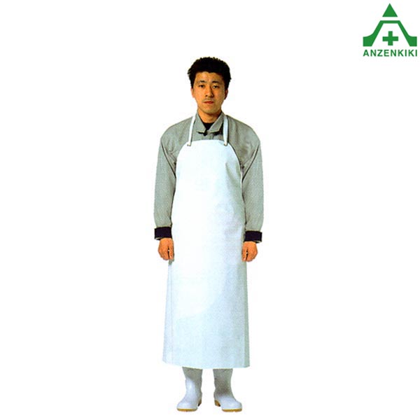 弘進ゴム 耐油胸付前掛 (S M L) (メーカー直送/代引き決済不可) ホワイト ブラック PVC 耐熱 耐摩擦 耐薬 耐油 抗菌 食品工場 厨房用 エプロン キッチン
