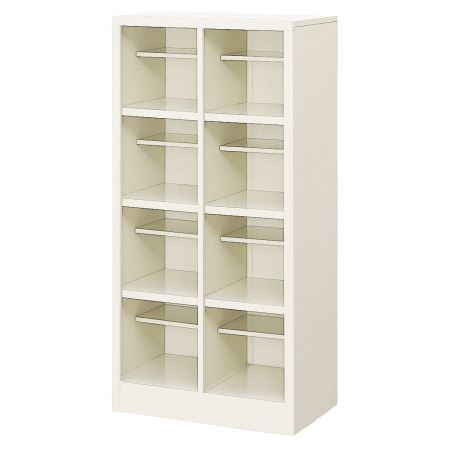 8人用シューズボックス(オープンタイプ)(中棚付き)(4段×2列) 【地域限定送料無料】 /MI-BS-8H2(N)|株式会社アオバ 店