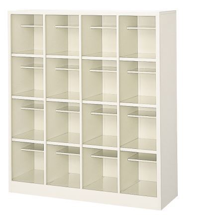 16人用スポーツシューズボックス(オープンタイプ）(中棚付き）(4段×4列) 【地域限定送料無料】 /MI-BS-SP16H4(N) 44,880円