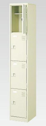 4人用シューズボックス(中棚付き)(鍵付き)(ロング用Ｈ388)(4段&times;1列) 【地域限定送料無料】 /MI-BST1-4LLHLK(N)｜株式会社アオバ　店